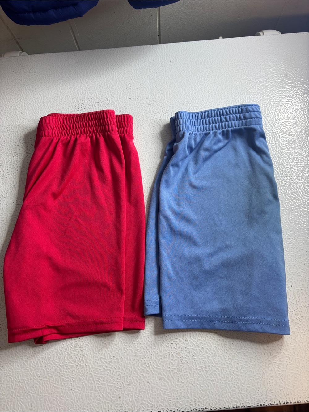 489 - Kids Active Shorts - Red & Light Blue